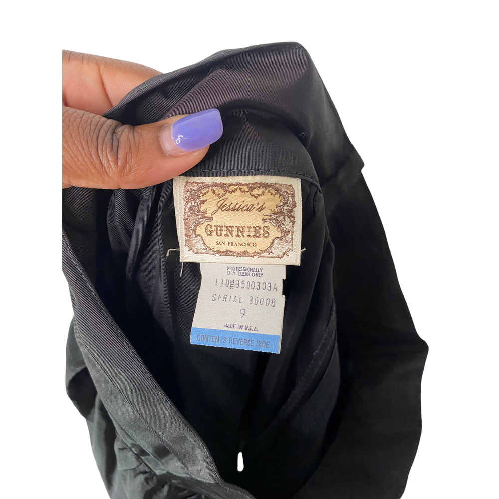 Gunne Sax Black A-Line Skirt - Picture 2 of 8